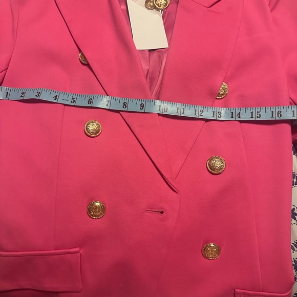 Attitude Unknown Women's Metallic Button Blazer Small - Picture 12 of 12